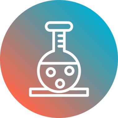 Modern b 'nin vektör çizimi mikroskop simgesinden yoksun