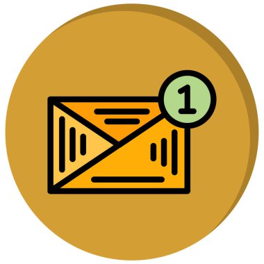 E-posta. Web simgesi basit illüstrasyon