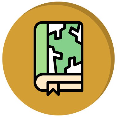 harita simgesi vektör illüstrasyonu