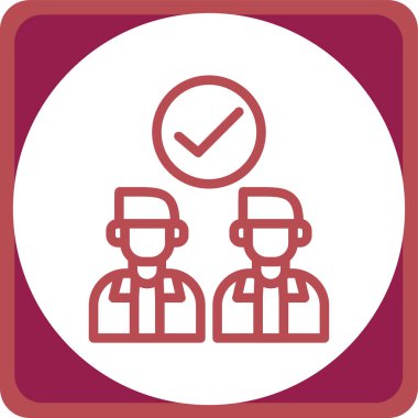 Tıbbi doktor vektör ikonu. biçim düz daire içine alınmış sembol, kırmızı renk, yuvarlak açılar, beyaz arkaplan