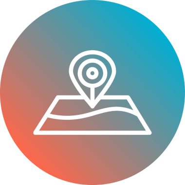 İnce çizgi biçiminde harita işaretleyici simgesi