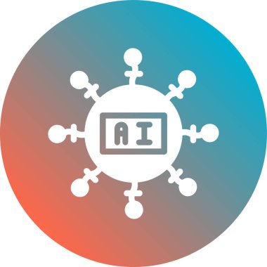 Yapay Zeka simgesinin vektör illüstrasyonu