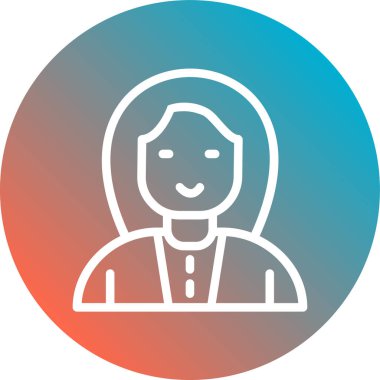 kadın simge vektör illüstrasyonu