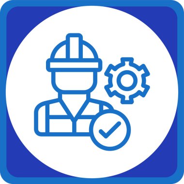 Mühendis düz vektör simgesi