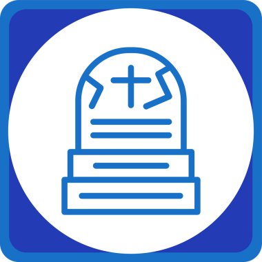 mezar taşı simgesi vektör illüstrasyonu