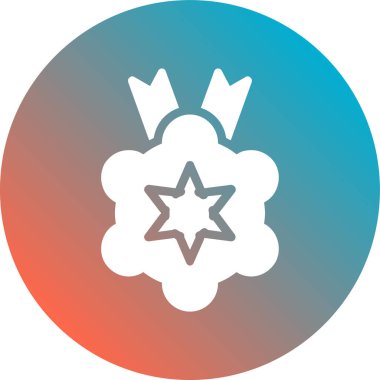 David simgesinin bir yıldızının vektör çizimi