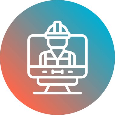 Mühendis simgesi vektör çizimi