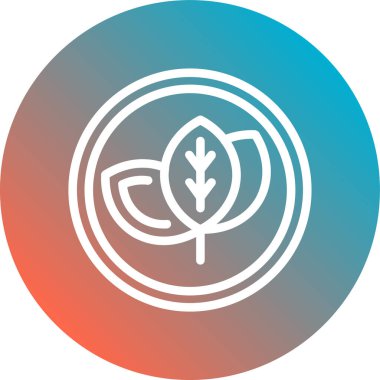 Benzersiz Yaprak Vektör Satırı Simgesi