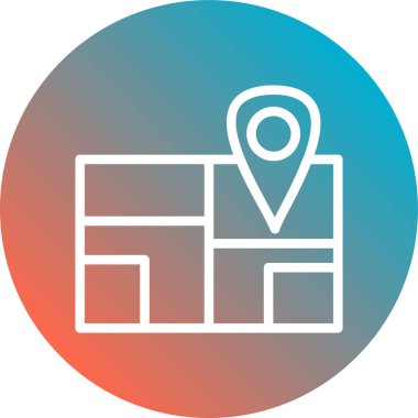 konum vektör simgesi modern basit illüstrasyon