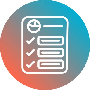 Kontrol listesi simgesi vektör illüstrasyonu