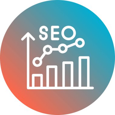 seo düz vektör simgesi