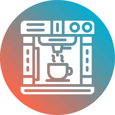 kahve makinesi simgesini, vektör çizim