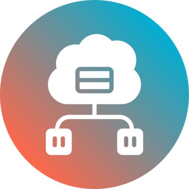 bulut hesaplama vektörü simgesi