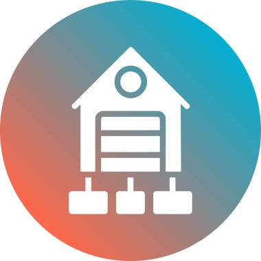 Bir ev simgesinin vektör illüstrasyonu