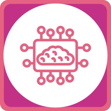 bulut hesaplama simgesi, vektör illüstrasyonu