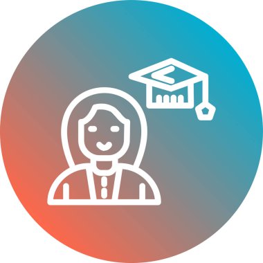 öğrenci simgesi vektör illüstrasyonu