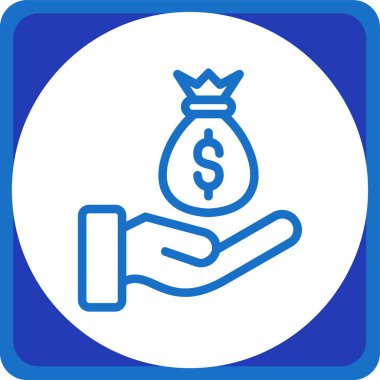 para çantası simgesi, vektör illüstrasyonu