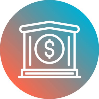 Doları illüstrasyon izole simgesi