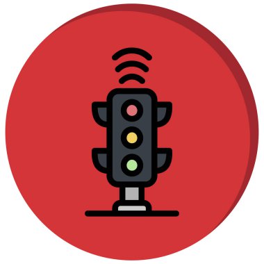 Trafik ışığı simgesi vektör illüstrasyonu