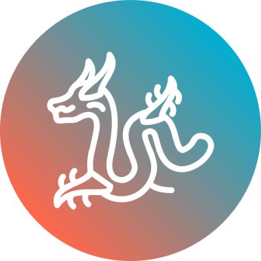 Ejderha simgesinin vektör illüstrasyonu