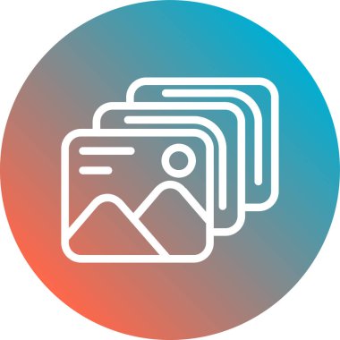 Satır çemberinde fotoğraf flaş vektörü simgesi, biçim