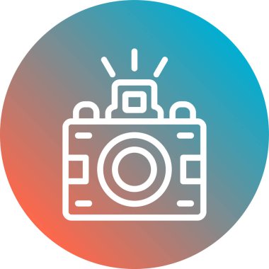 Kamera. Web simgesi basit illüstrasyon