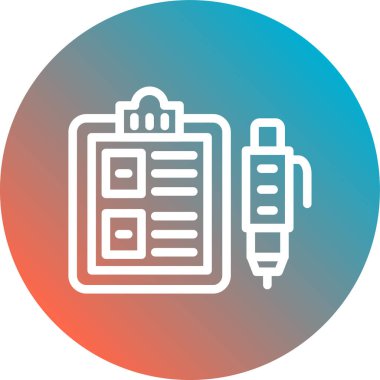 Kontrol listesi simgesi vektör illüstrasyonu