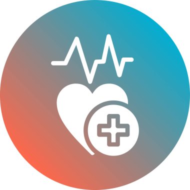 Kalp ikonu vektör illüstrasyonu