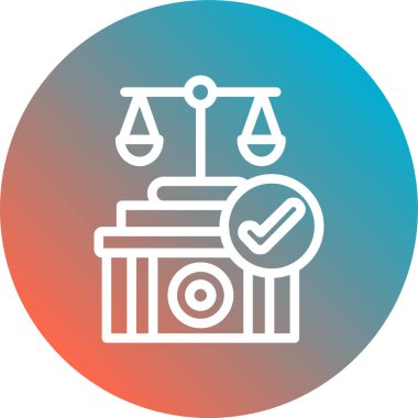 Law düz vektör simgesi