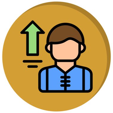 Adamım. Web simgesi basit illüstrasyon