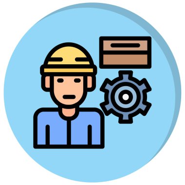 Mühendis. Web simgesi basit illüstrasyon