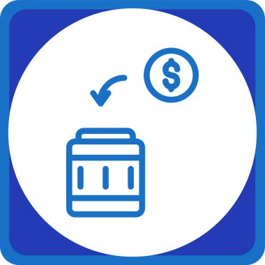 Para için. Web simgesi basit illüstrasyon