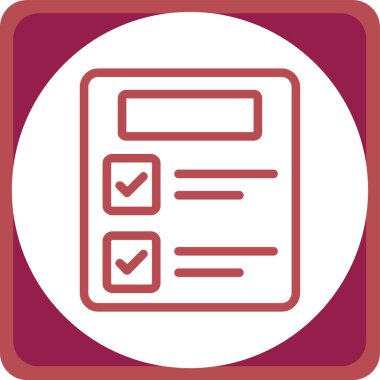 kontrol listesi simgesi, vektör illüstrasyonu