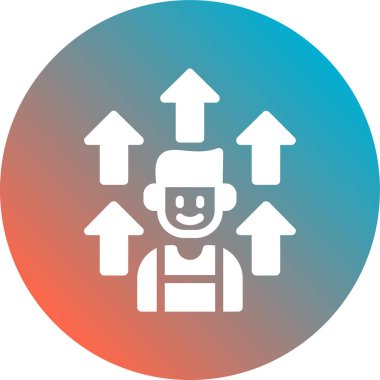 Sırt çantalı bir adamın vektör çizimi