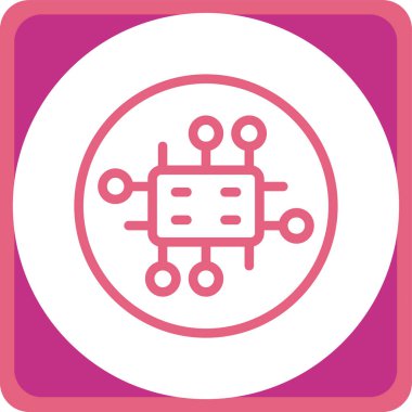 Moda Biçimli İşlemci Simgesi İzole Arkaplan