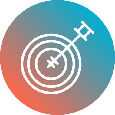 Hedef, vektör ve illüstrasyonun vektör simgesi