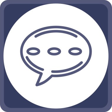 Sohbet simgesi, basit vektör illüstrasyon tasarımı