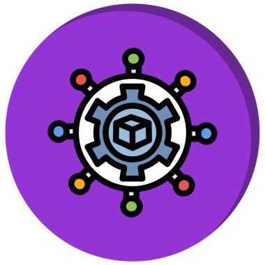 Pusula. Web simgesi basit illüstrasyon