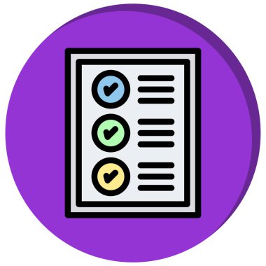 Belge. Web simgesi basit illüstrasyon