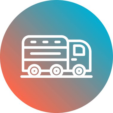 Bir kamyon simgesinin vektör çizimi