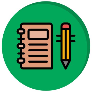 kalem ve dizüstü bilgisayar ikonu vektör illüstrasyon tasarımı