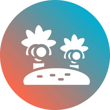 Bir bitki simgesinin vektör illüstrasyonu