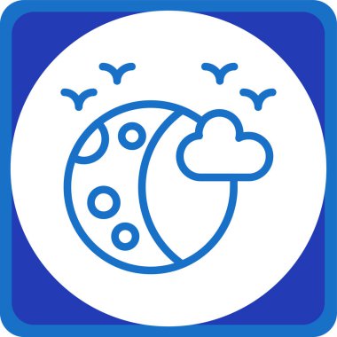 Bulut. Web simgesi basit illüstrasyon