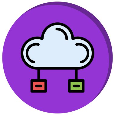 Bulut hesaplama simgesi vektörü