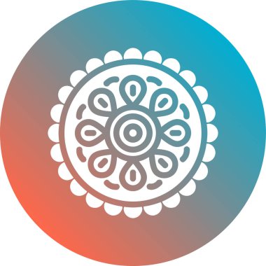 Mandala Glyph Gradyan Arkaplanı.