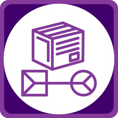 Benzersiz karton kutu vektör simgesi