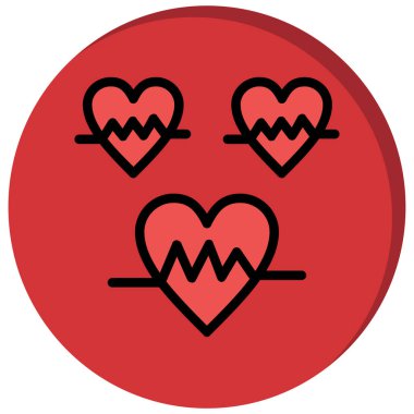 Kalp ikonu vektör illüstrasyonu