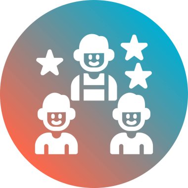 takım düz simgesi beyaz arkaplan, vektör, illüstrasyon izole