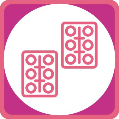 Casino Chip simgesinin vektör illüstrasyonu