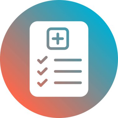 vektör çizim tıbbi belge simgesi